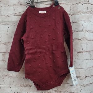 Cat JACK BABY GIRL ONEISE SWEATER 6 9 MONTHS NWT